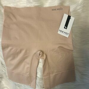Nine West Tan Mid Waist Thigh Shaper-Shorts